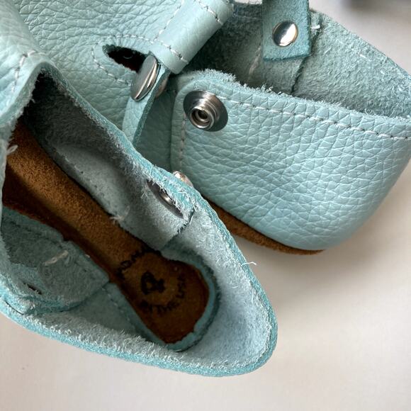 Mon Petit Original Soft Sole T-Strap - Pale Aqua or Robin's Egg - 4 - Picture 6 of 6